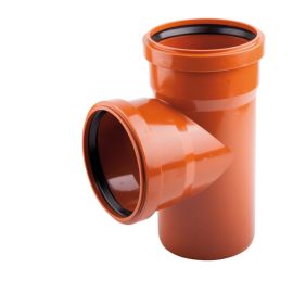 Тройник ПВХ канализационный Ostendorf KG Ø200, 45°
