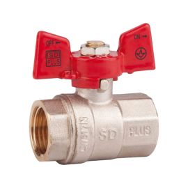 Кран шаровой SD Plus 1" ВР для воды (бабочка)