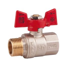 Кран шаровой SD Plus 1" ВН для воды (бабочка)
