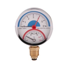 Термоманометр SD Plus Ø80х1/2", заднее подключение