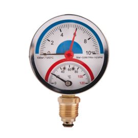 Термоманометр SD Plus Ø80х1/2", заднее подключение