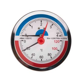 Термоманометр SD Plus Ø80х1/2", заднее подключение