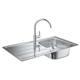 Набор Grohe мойка кухонная K200 31562SD0 + смеситель BauEdge 31367000